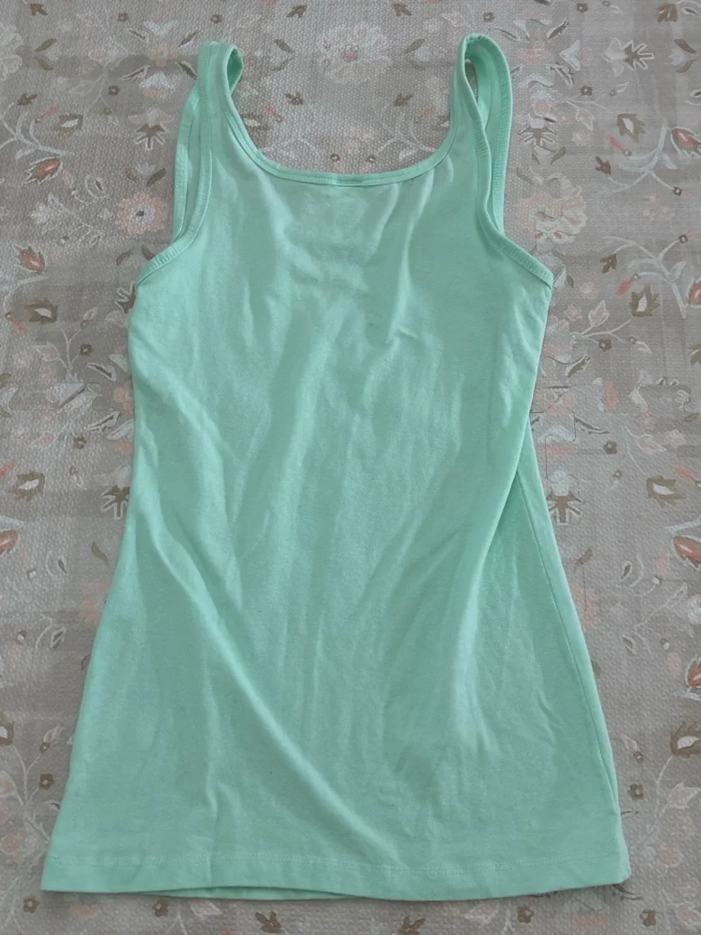 Mint Green Hanalei Bay Mermaid Tank Top - Kauai Print